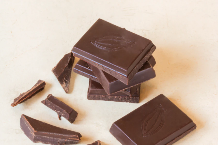 Chocolate pieces illustrating confectionery fat applications